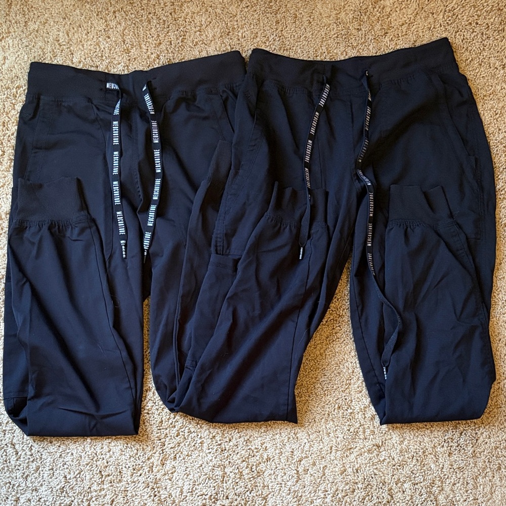 Set of 2 XST Black MedCouture Jogger Scrub Pants